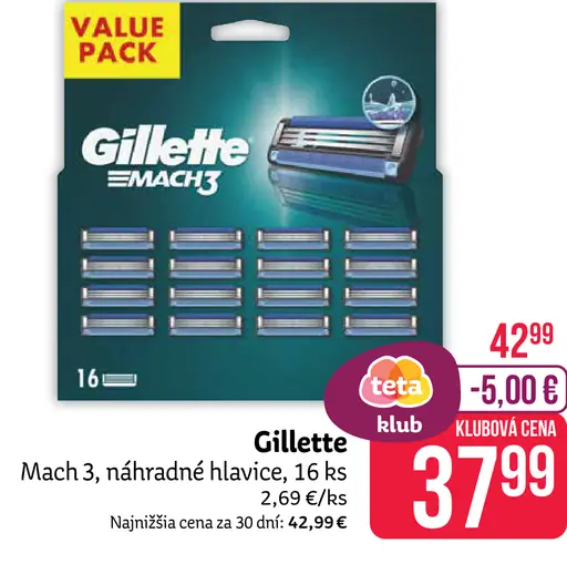 Gillette Mach 3 náhradné hlavice