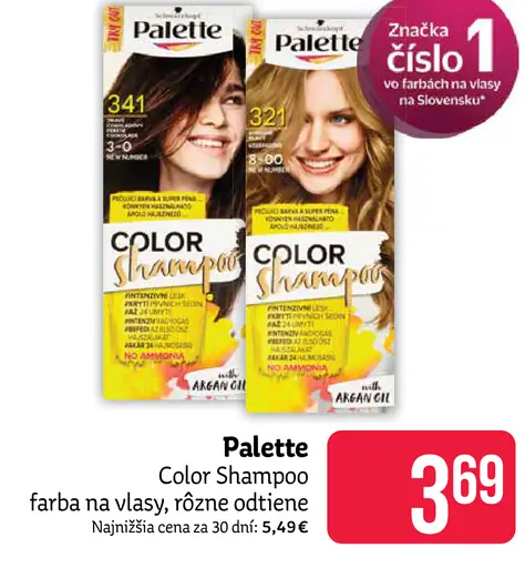 Palette Color Shampoo farba na vlasy