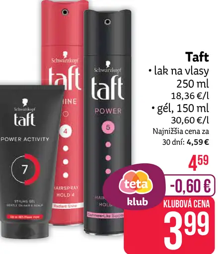 Taft lak na vlasy