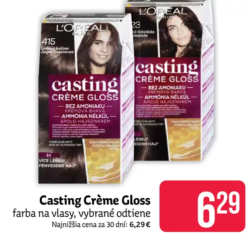 Casting Crème Gloss farba na vlasy, vybrané odtiene