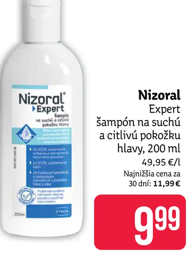 Nizoral Expert šampón na suchú a citlivú pokožku hlavy
