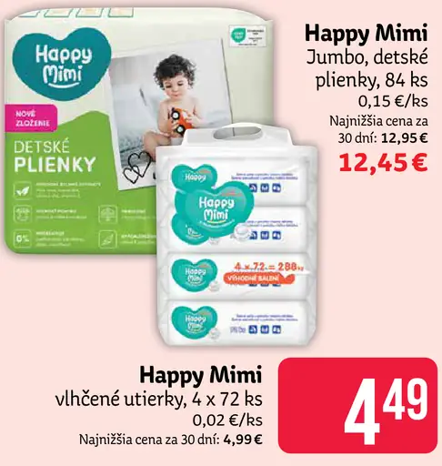 Happy Mimi vlhčené utierky
