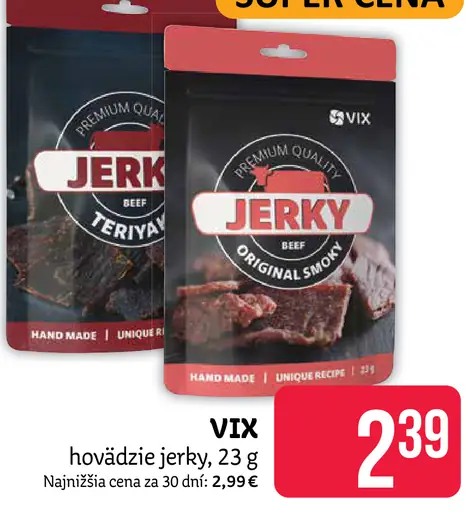 Vix hovädzie jerky