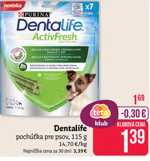 Dentalife pochúťka pre psa