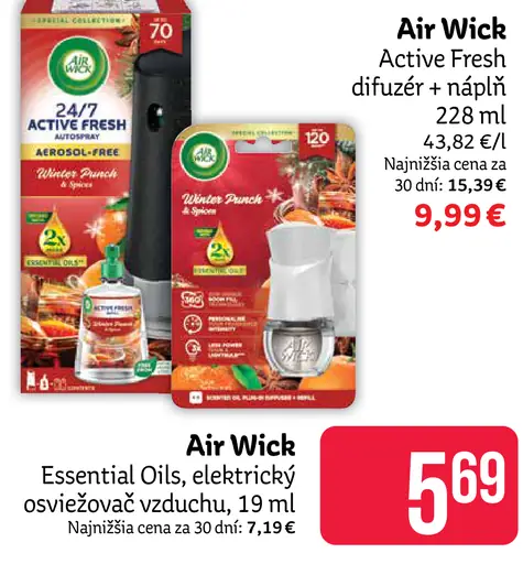 Air Wick Active Fresh difuzér + náplň