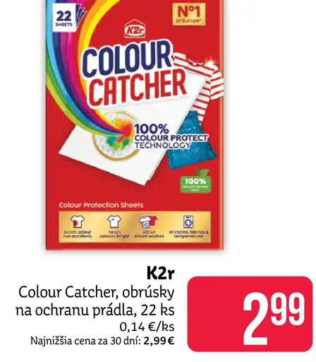 K2r Colour Catcher, obrúsky na ochranu prádla