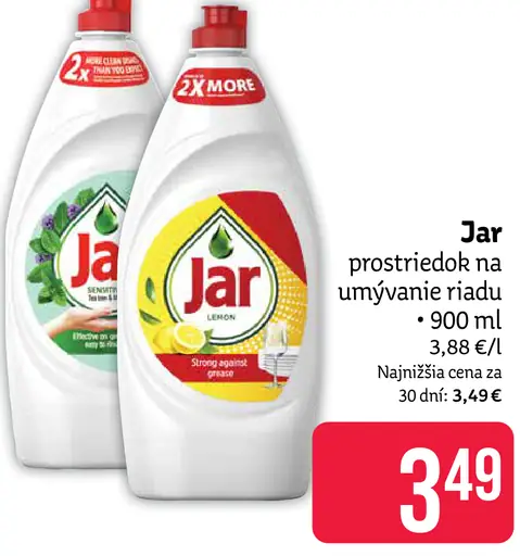 Jar prostriedok na umývanie riadu