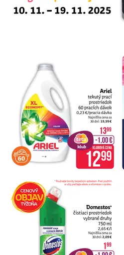 Ariel tekutý prací prostriedok