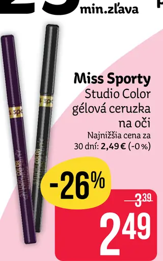 Miss Sporty Studio Color gélová ceruzka na oči