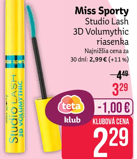 Miss Sporty Studio Lash 3D Volumythic riasenka