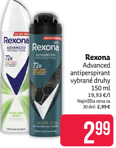 Rexona Advanced antiperspirant dezodorant