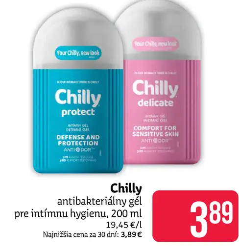 Chilly antibakteriálny gél pre intímnu hygienu