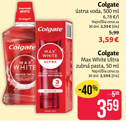 Colgate zubná pasta Max White Ultra
