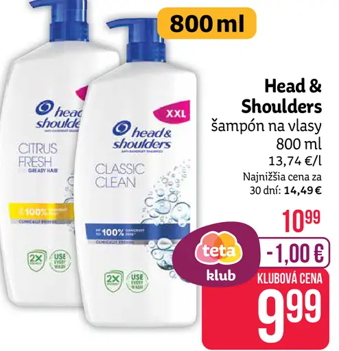 Head & Shoulders šampón na vlasy