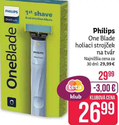 Philips One Blade holiaci strojček na tvár