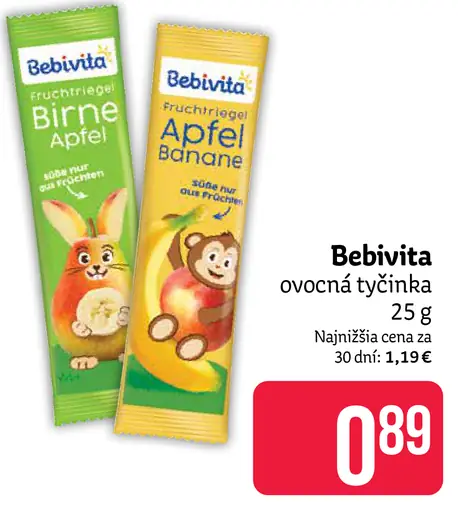 Bebivita ovocná tyčinka