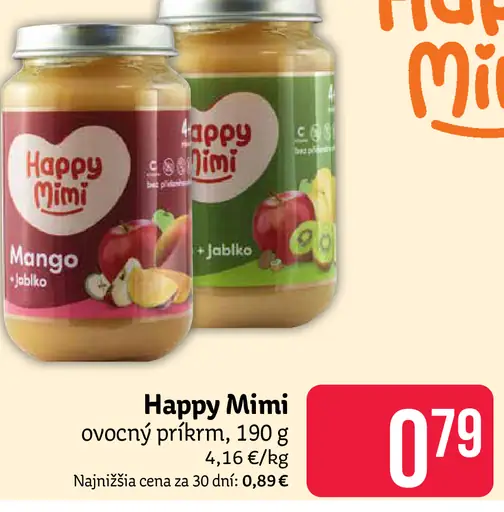 Happy Mimi ovocný príkrm Mango