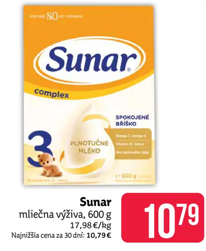 Sunar mliečna výživa