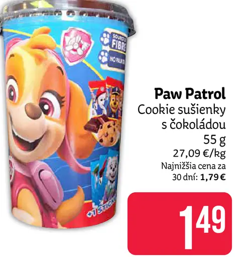 Paw Patrol Cookie sušienky s čokoládou