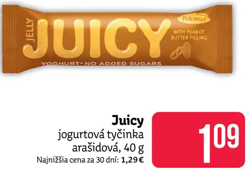 Juicy jogurtová tyčinka arašidová