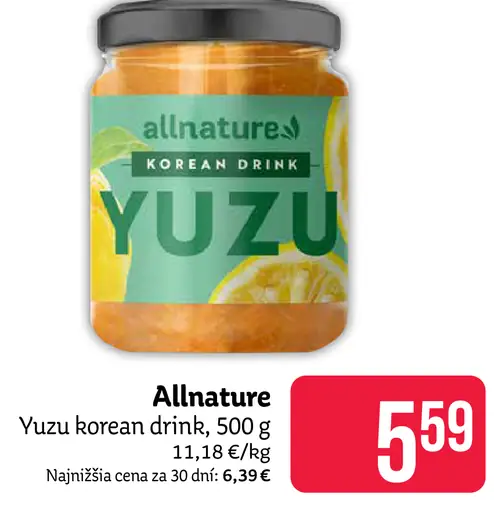 Allnature Korean drink Yuzu