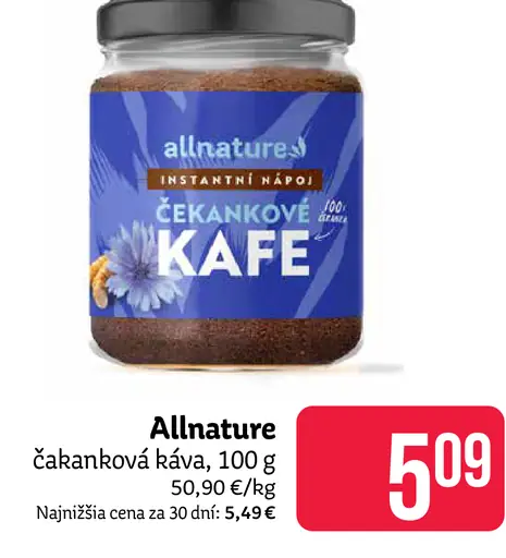 Allnature čakanková káva