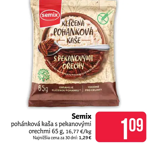 Semix kaša s pekanovými orechmi