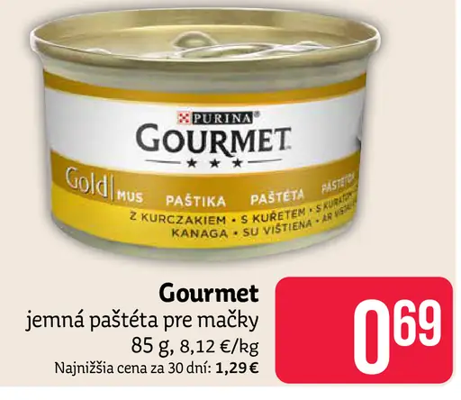 Gourmet jemná paštéta pre mačky