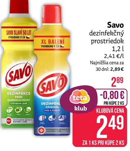 Savo dezinfekčný prostriedok