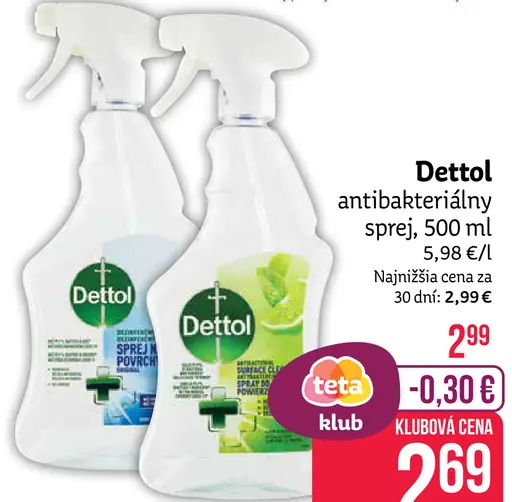 Dettol antibakteriálny sprej