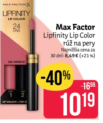 Max Factor Lipfinity Lip Colour tekutý rúž