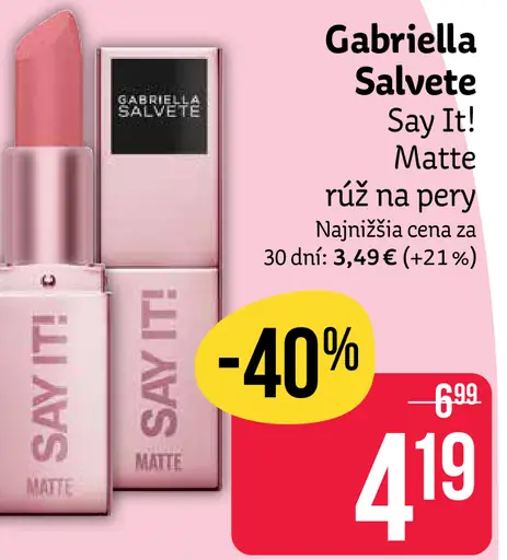 Gabriella Salvete Say it Matte rúž na pery