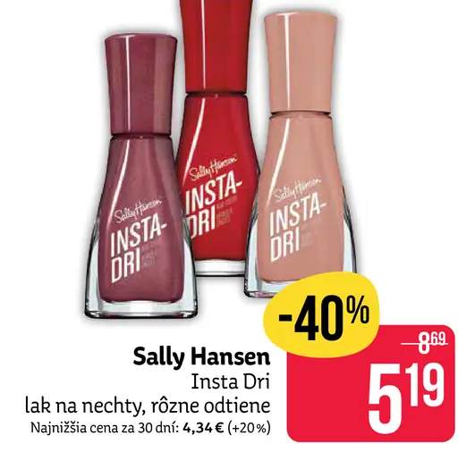 Sally Hansen Insta Dri lak na nechty, rôzne odtiene