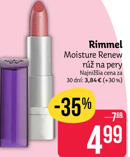 Rimmel rúž na pery Moisture Renew