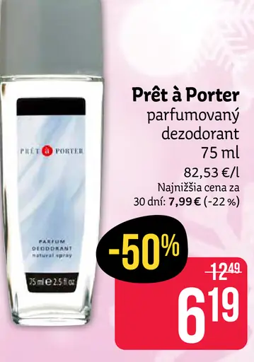 Prêt à Porter parfúmovaný dezodorant