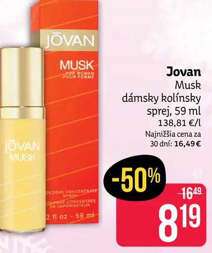 Jovan Musk dámsky kolínsky sprej
