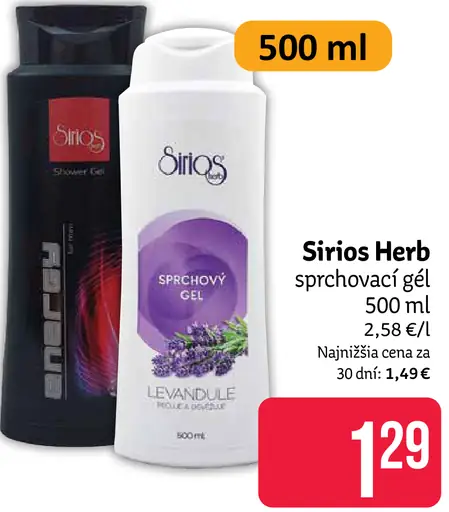 Sirios Herb sprchový gél