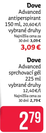 Dove Advanced antiperspirant