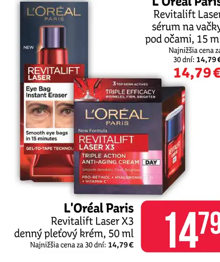 L'Oréal Paris Revitalift Laser X3 denný pleťový krém