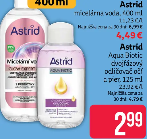Astrid micelárna voda