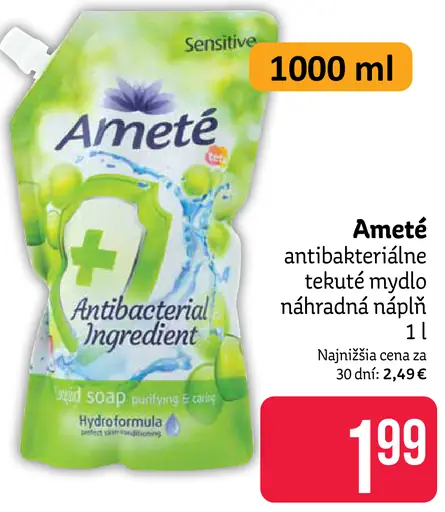 Ameté antibakteriálne tekuté mydlo