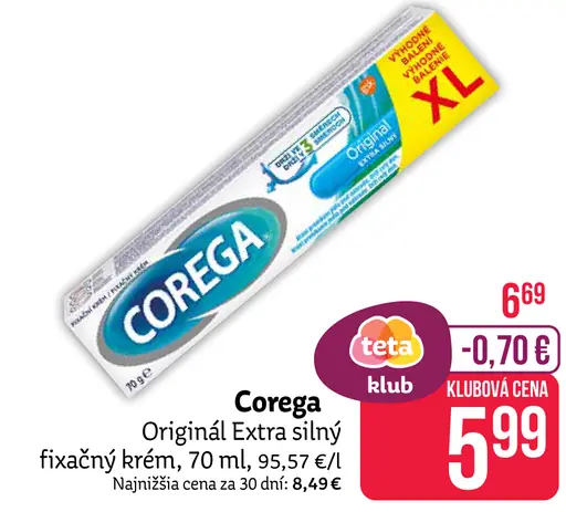 Corega Original Extra silný fixačný krém