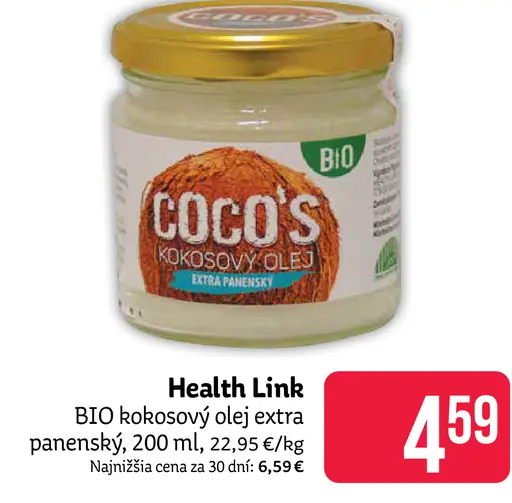 Health Link BIO kokosový olej panenský