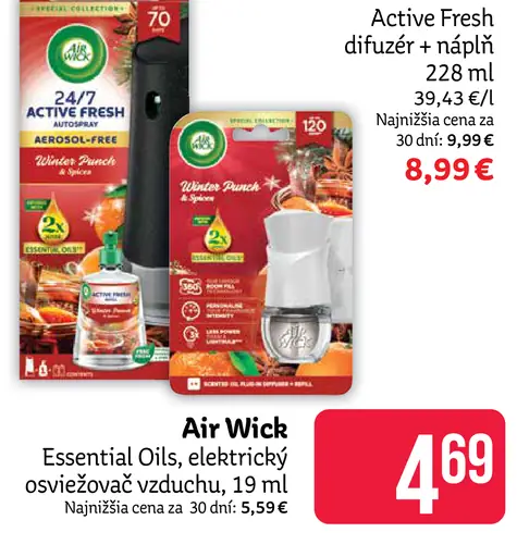 Air Wick Active Fresh difuzér + náplň