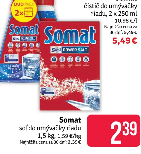 Somat Soľ do umývačky riadu