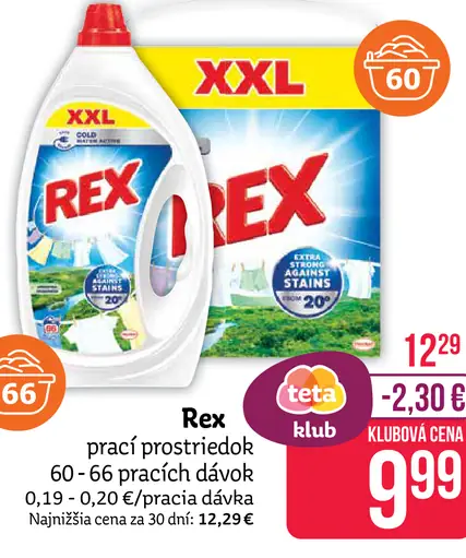 Rex prací prostriedok