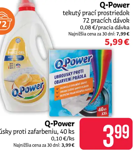 Q-Power tekutý prací prostriedok