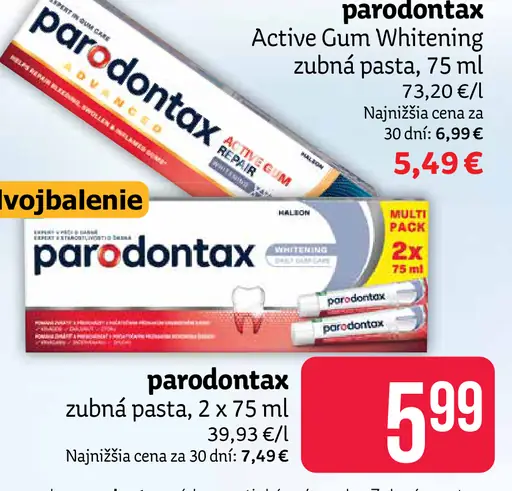 Parodontax Active Gum Whitening zubná pasta