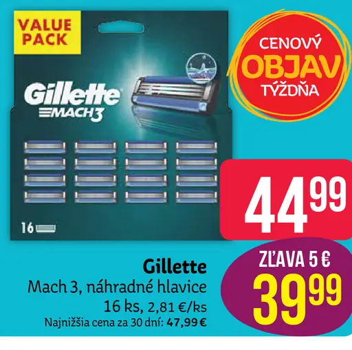 Gillette Mach 3 náhradné hlavice