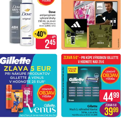 Dove antiperspirant vybrané druhy